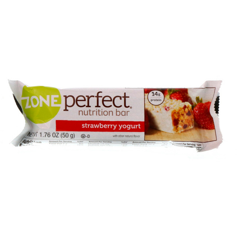 ZonePerfect, Питательные батончики, со вкусом клубничного йогурта, 12 батончиков по 1.76 унций (50 г)