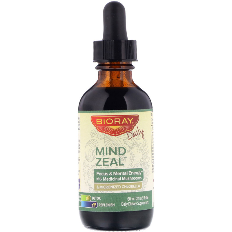 BioRay Inc., Mind Zeal, Focus & Mental Energy, Alcohol Free, 2 fl oz (60 ml)