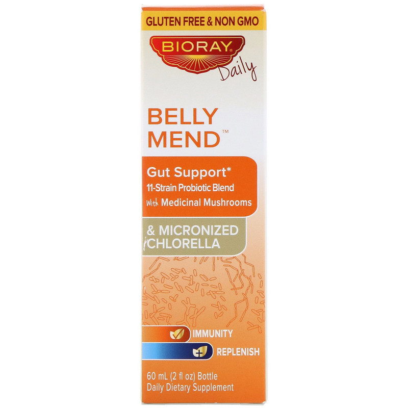 BioRay Inc., Belly Mend, Gut Love & Support, Alcohol Free, 2 fl oz (60 ml)