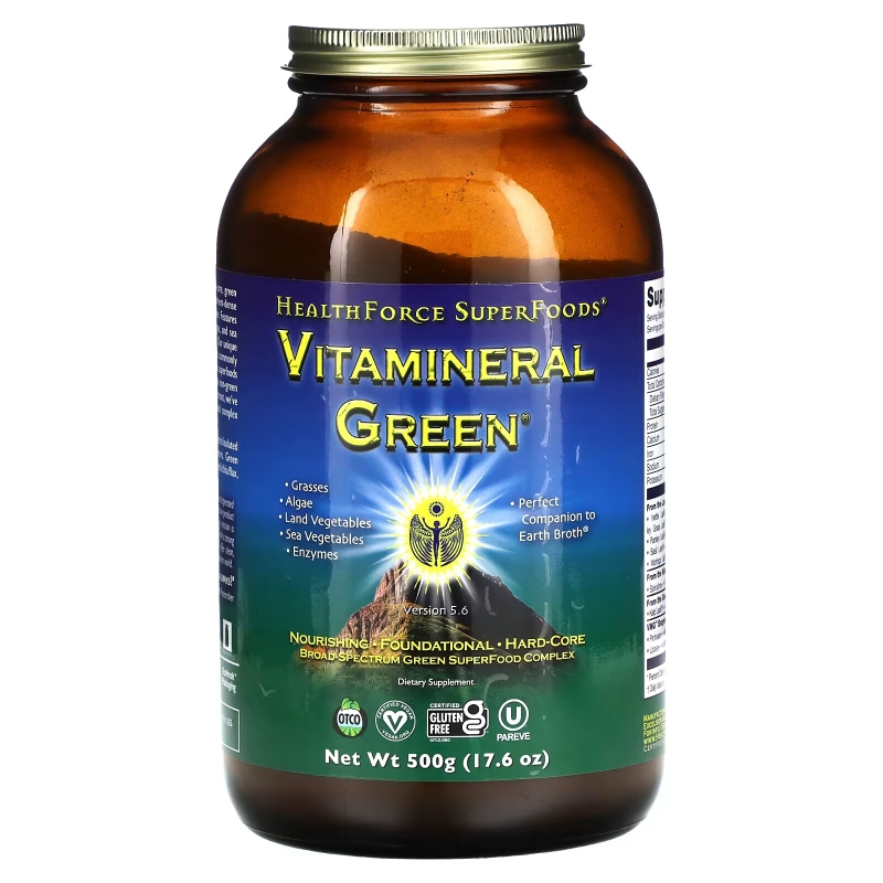 HealthForce Nutritionals Зеленые витамины и минералы версия 5.2 17.65 унций (500 г)