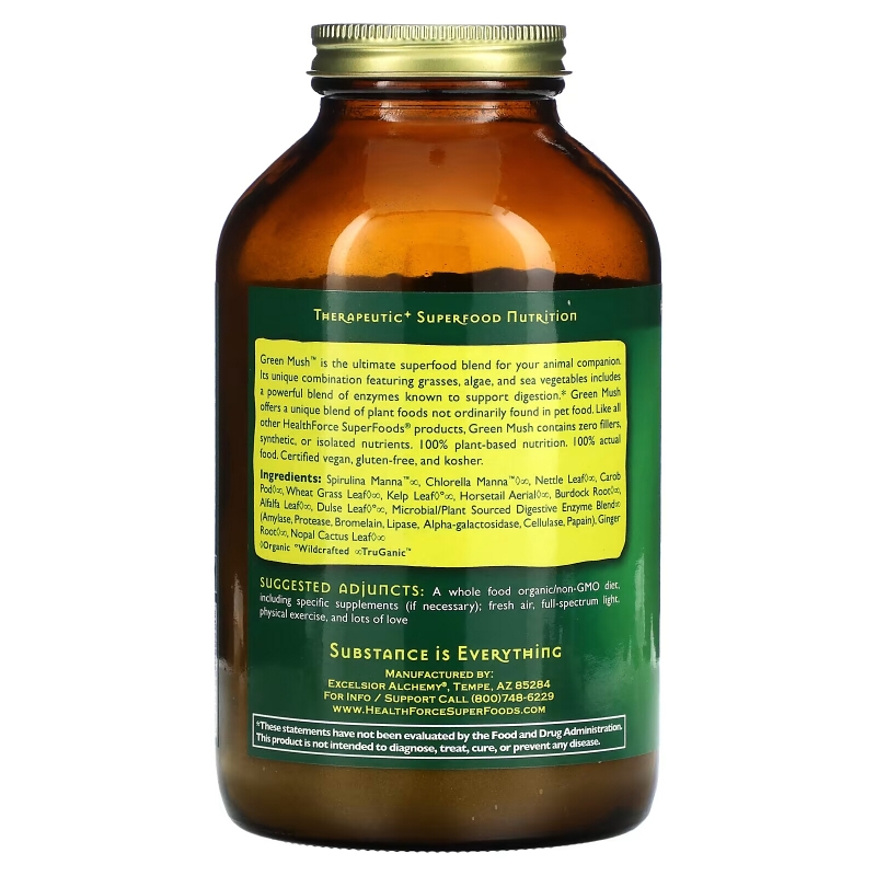 HealthForce Superfoods, Green Mush, For Your Animal Companion, Version 5.5, 10 oz (284 g)
