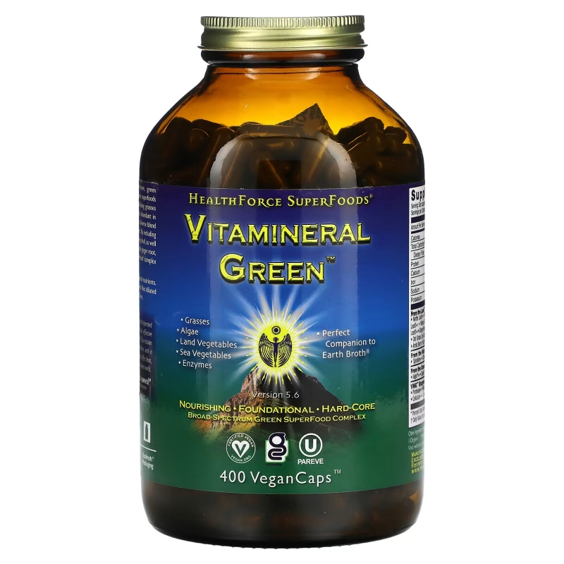 HealthForce Nutritionals Vitamineral Green версия 5.2 400 растительных капсул