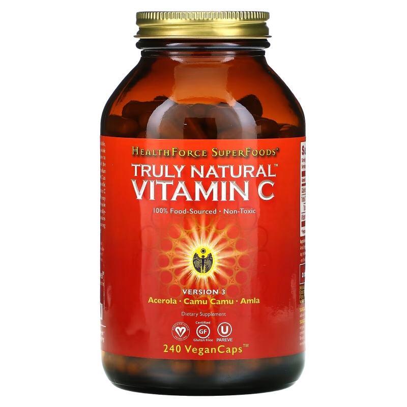 HealthForce Superfoods, Truly Natural Vitamin C v.2, 360 Vegan Caps