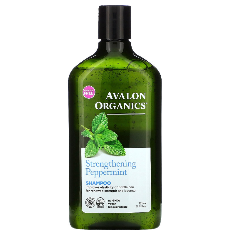 Avalon Organics Шампунь укрепляющая мята 11 жидкая унция (325 мл)