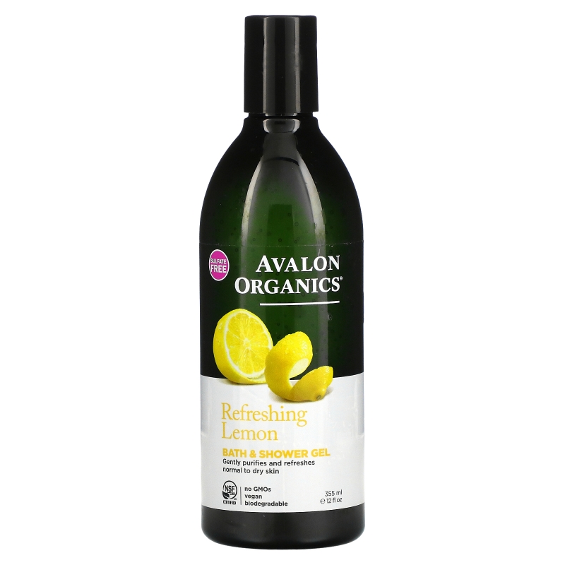 Avalon Organics Гель для душа и ванн лимон 12 жидких унций (355 мл)