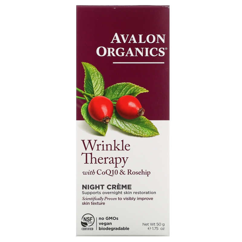 Avalon Organics CoQ10 Repair Wrinkle Defense Night Cream 1.75 oz (50 g)