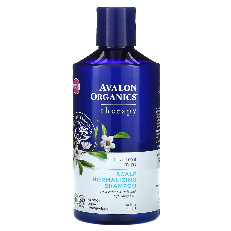 Avalon Organics Шампунь нормализующий кожу голову Чайное дерево и мята 14 fl oz (414 мл)