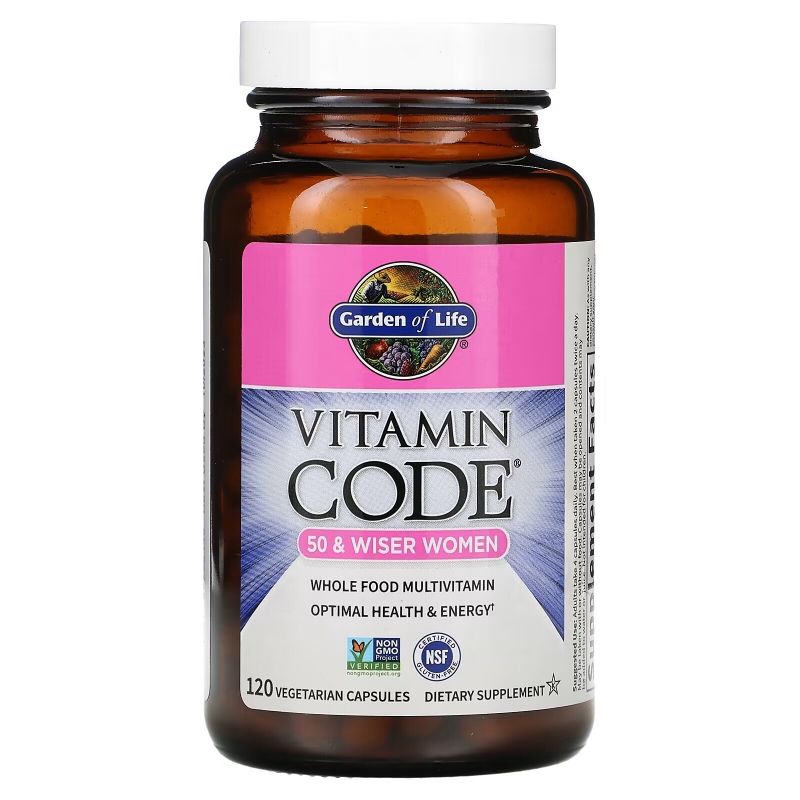 Garden of Life Vitamin Code Женщинам от 50 и старше 120 растительных капсул UltraZorbe