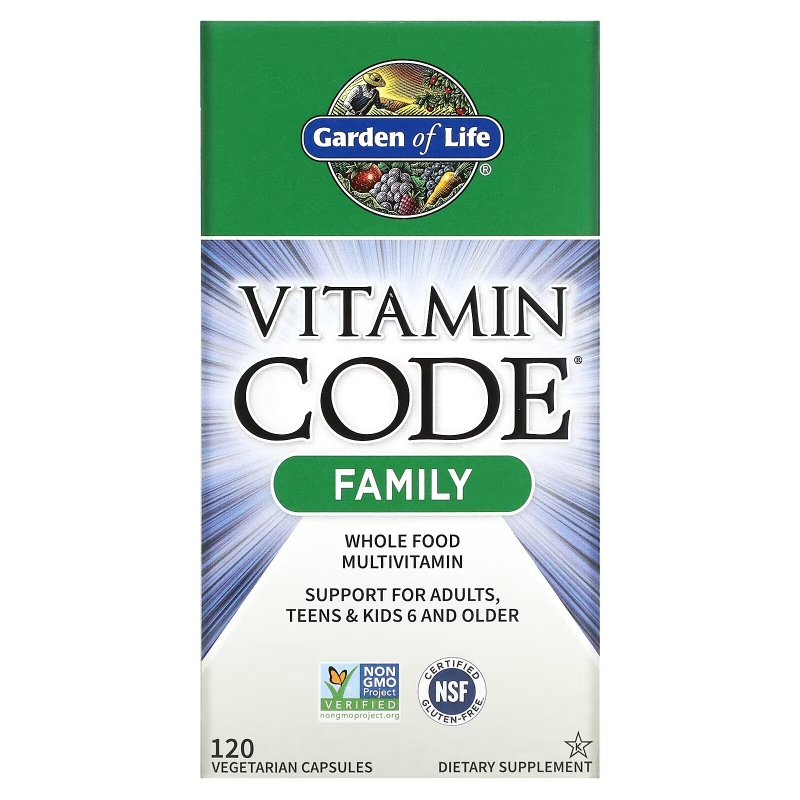 Garden of Life Витаминный код для всей семьи 120 вегетарианских капсул UltraZorbe
