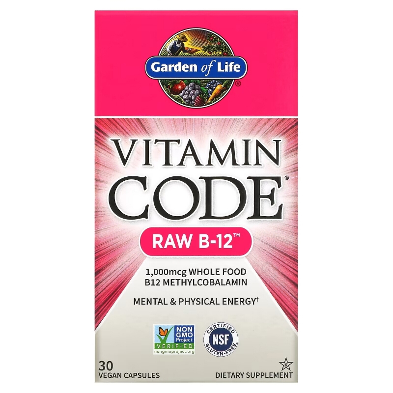 Garden of Life Витаминный код Raw B-12 30 веганских капсул
