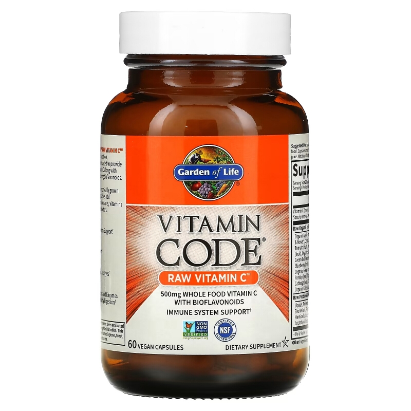Garden of Life Vitamin Code  витамин С из сырых продуктов 60 веганских капсул