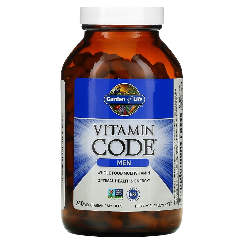 Garden of Life Витаминный код для мужчин 240 вегетарианских капсул UltraZorbe