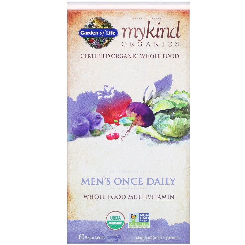 Garden of Life KIND Organics Men's Once Daily 60 веганских таблеток