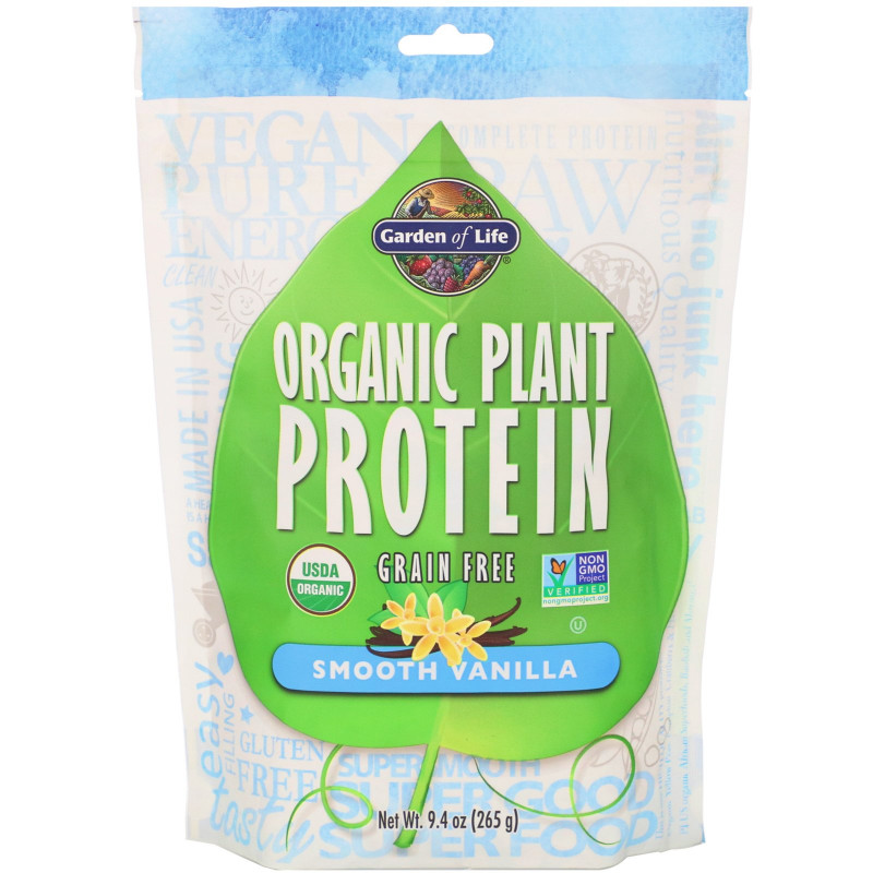 Garden of Life Органический растительный белок без зерен Гладкая ваниль 9 унции (260 г)