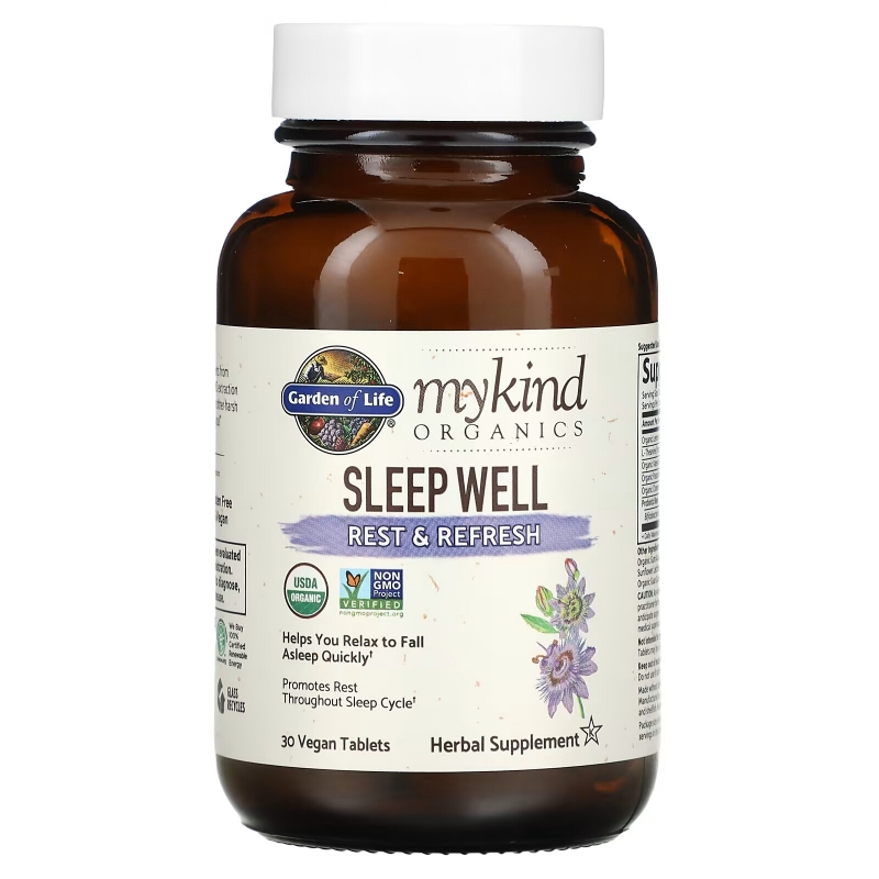 Garden of Life, MyKind Organics, Sleep Well Rest & Refresh, 30 Vegan Tablets