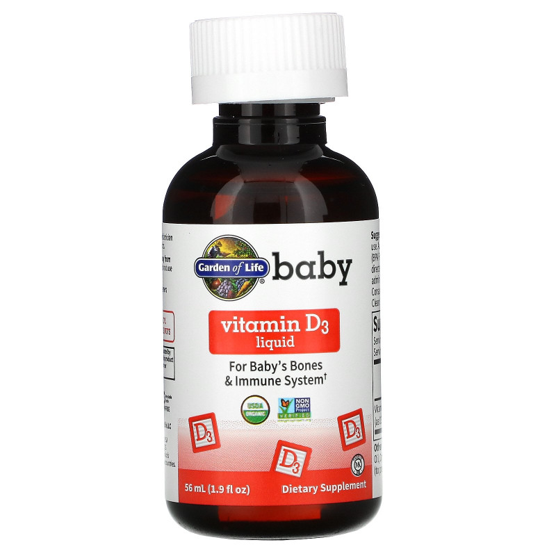 Garden of Life, Baby Vitamin D3 Liquid,  1.9 fl oz ( 56 ml)