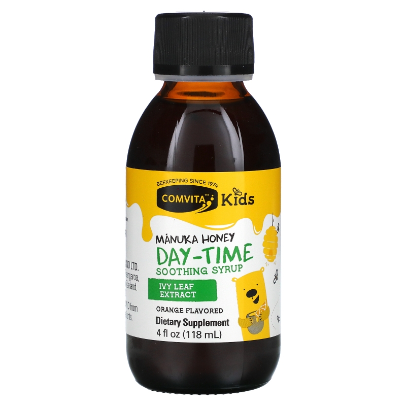 Comvita, Comvita для детей, успокаивающий сироп для приема днем, мед манука UMF 10+, апельсиновый вкус, 118 мл
