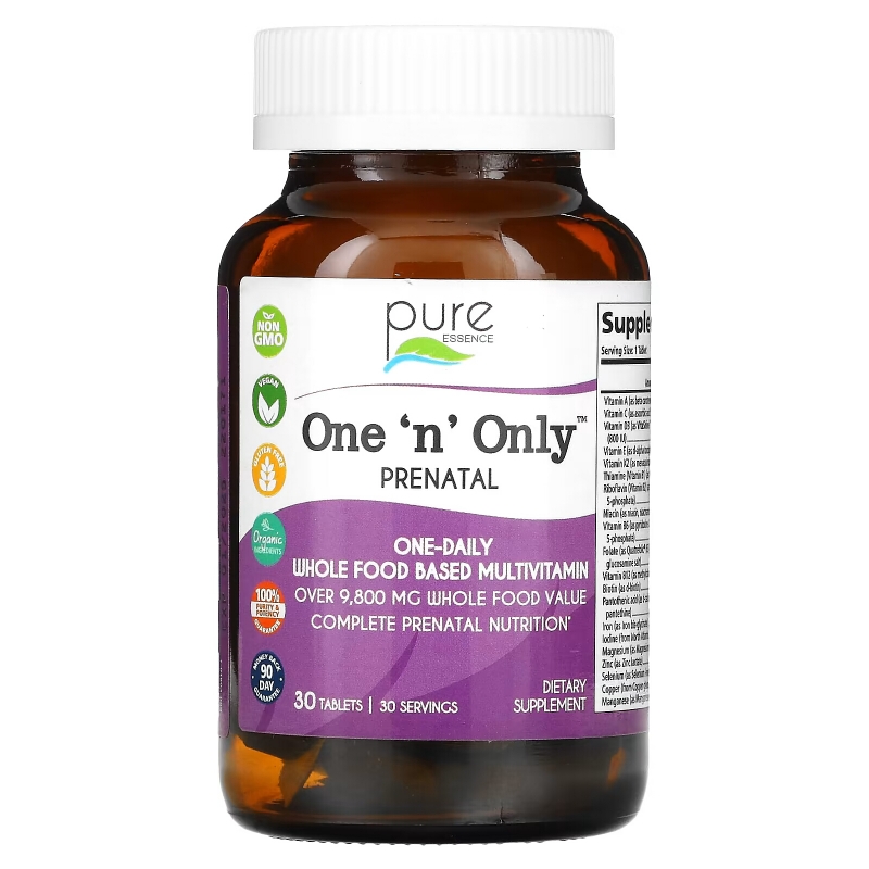 Pure Essence, One 'n' Only PreNatal, Multivitamin & Mineral, 30 Tablets