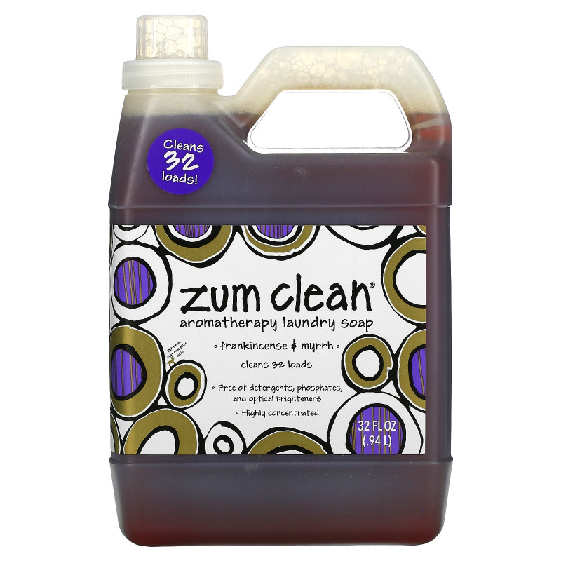 Indigo Wild Zum Clean стиральное мыло ароматерапия ладан и мирра 32 жидкие унции (0.94 л)
