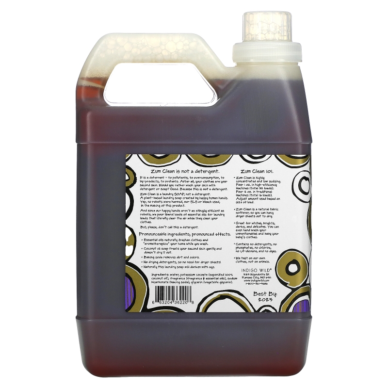 Indigo Wild Zum Clean стиральное мыло ароматерапия ладан и мирра 32 жидкие унции (0.94 л)