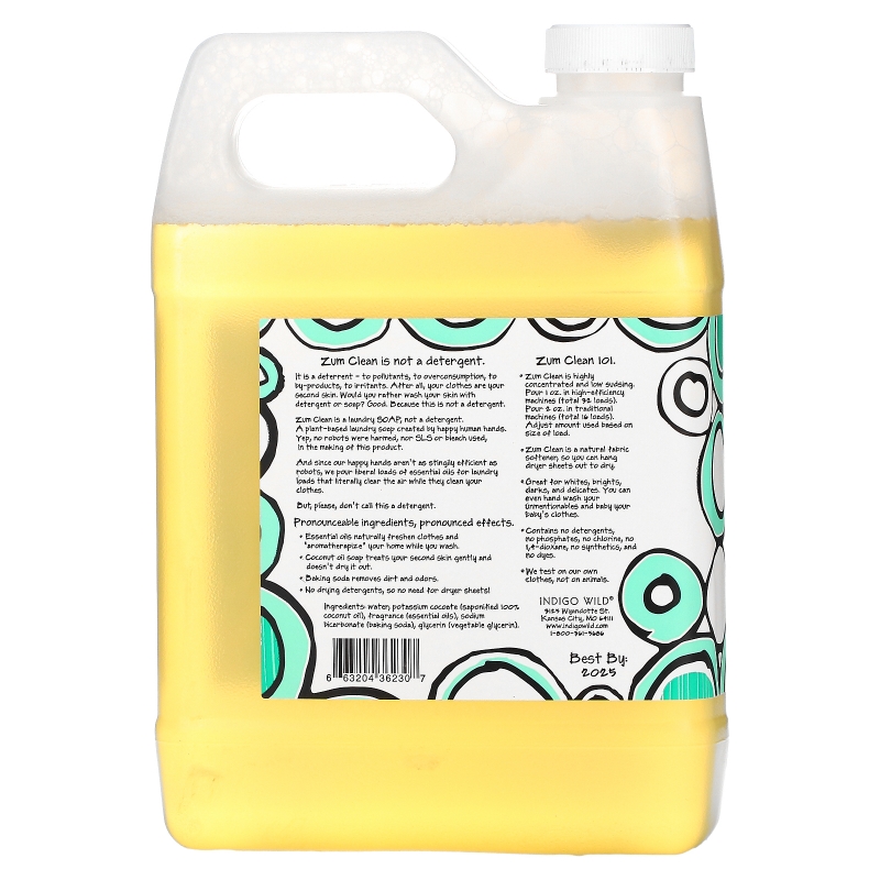 Indigo Wild Zum Clean ароматерапевтическое хозяйственное мыло морская соль 32 жидкие унции (094 л)