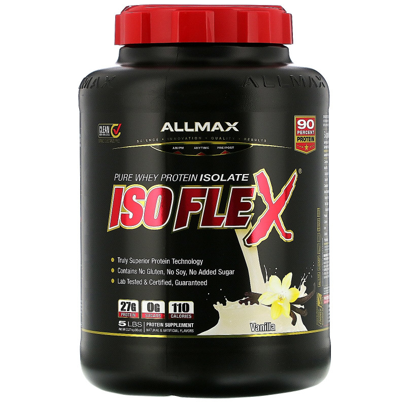 ALLMAX Nutrition, Изофлекс, Чистый Изолят Сывороточного Протеина, Ваниль, 80 унции (2.27 кг)