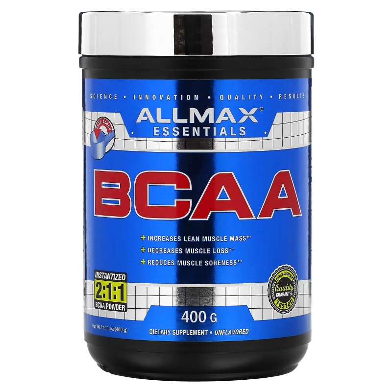 ALLMAX Nutrition, 100% Pure Micronized BCAA 2:1:1 Ratio, Unflavored Powder, 400 g