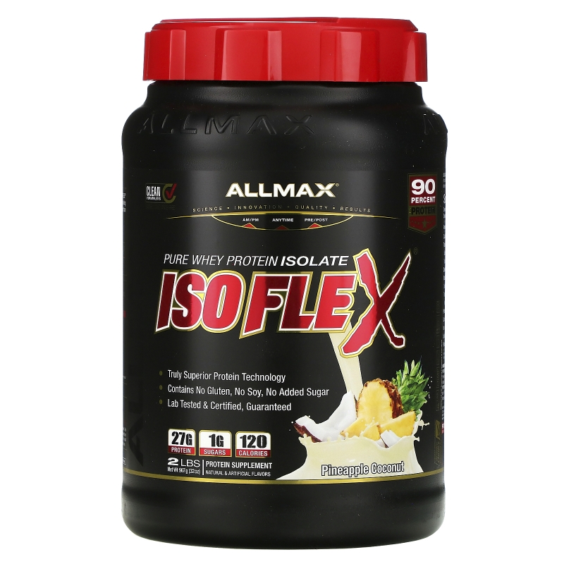 ALLMAX Nutrition, Изофлекс, Чистый Изолят Сывороточного Протеина, Ананас, Кокос, 2 фунта (907 г)
