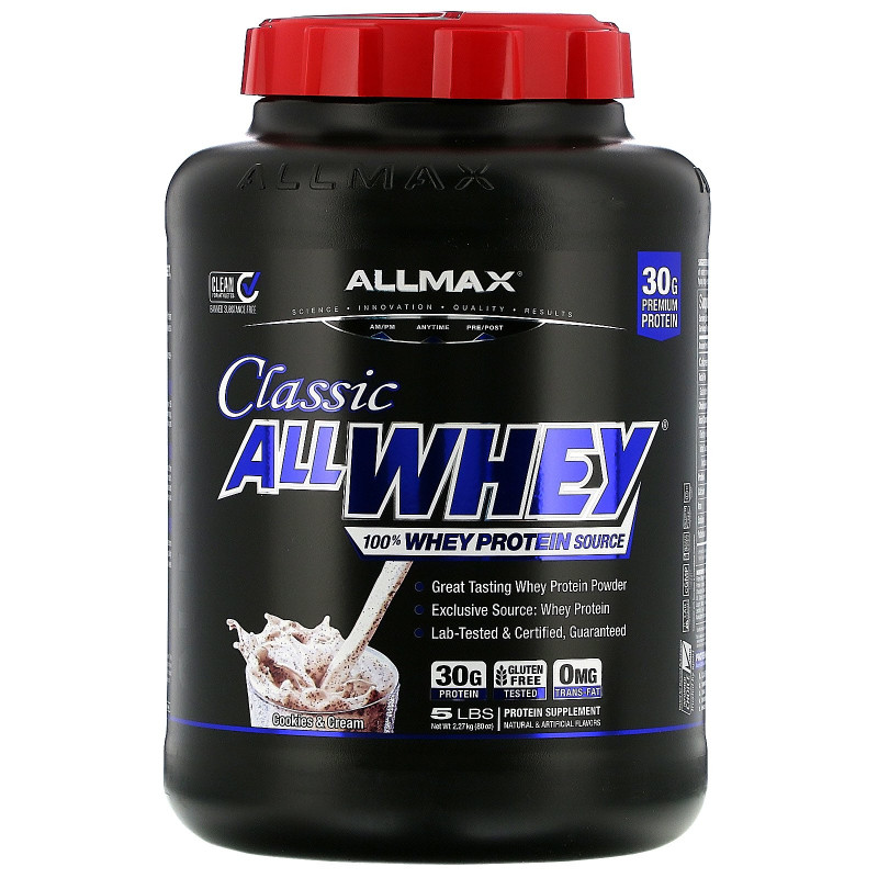 ALLMAX Nutrition, AllWhey Classic, Pure Whey Protein Blend, Cookies & Cream, 80 oz (2.27 kg)