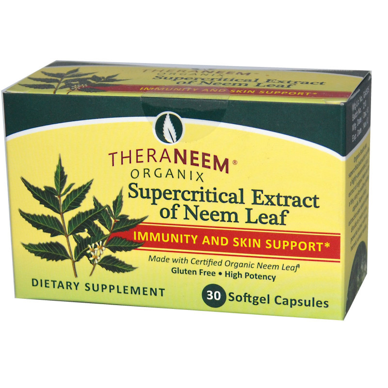 Organix South TheraNeem Organix Supercritical Extract of Neem Leaf 30 Softgel Capsules
