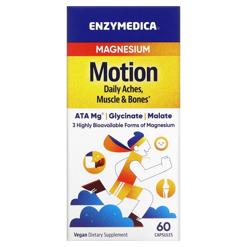 Enzymedica, Magnesium, Motion, 60 Capsules