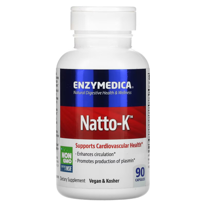 Enzymedica Natto-K для сердечно-сосудистой системы 90 капсул