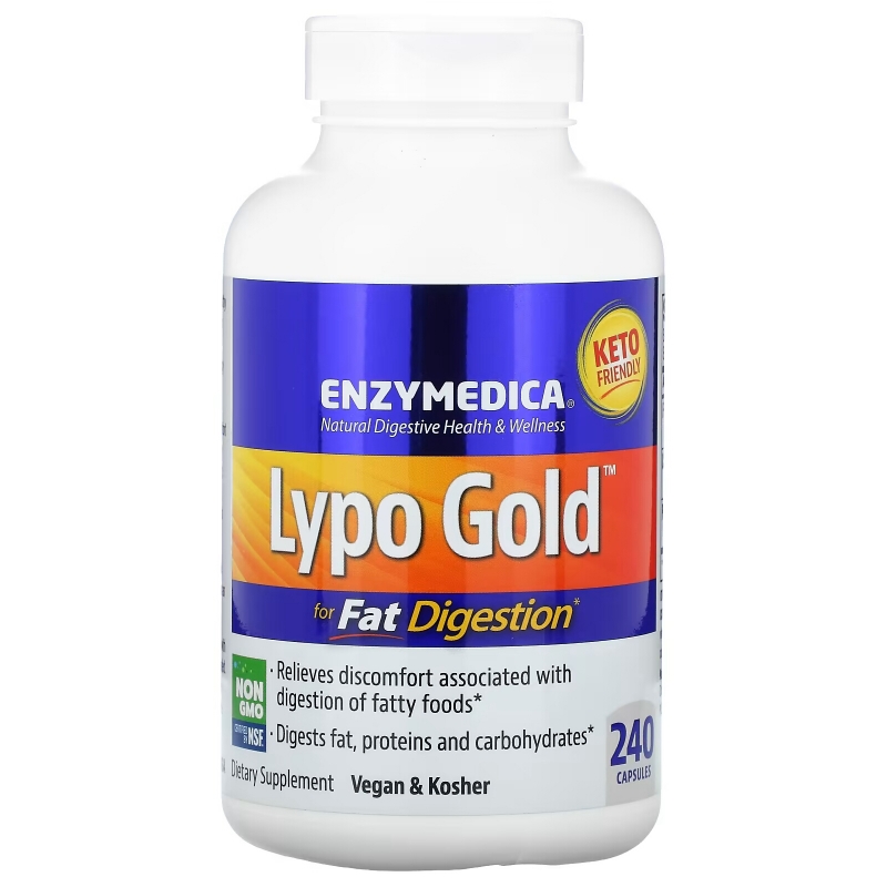 Enzymedica, Lypo Gold, 240 капсул