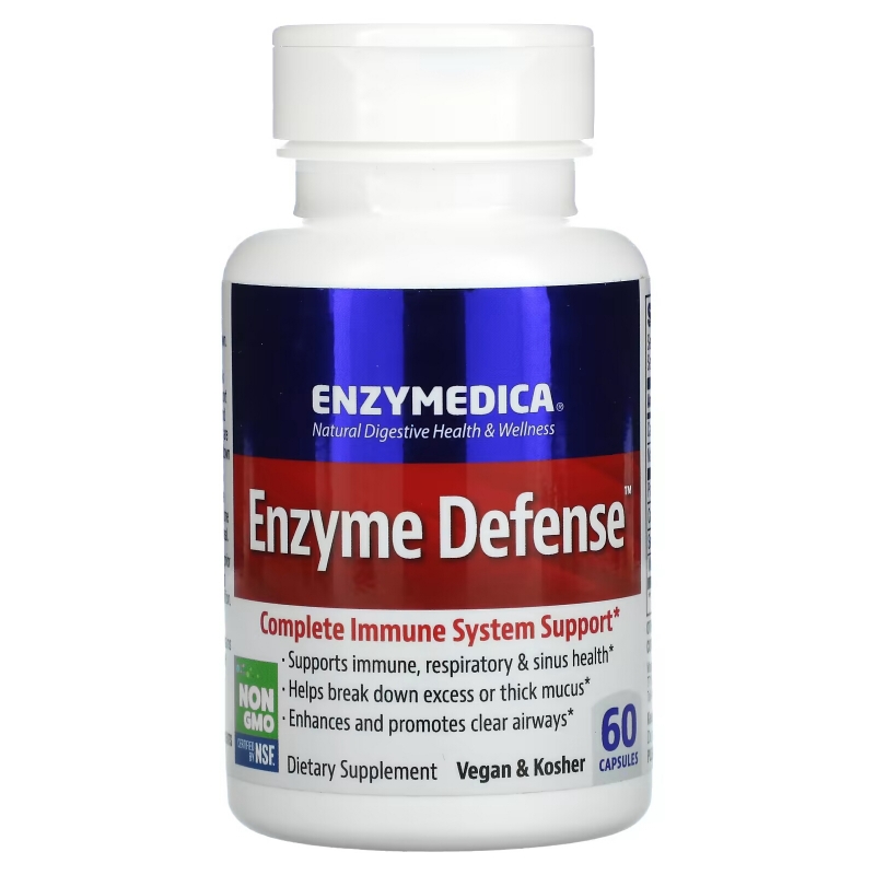 Enzymedica, Энзимная защита, 60 капсул