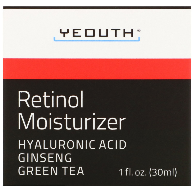 Yeouth, Увлажняющий крем с ретинолом и гиалуроновой кислотой, женьшенем и зеленым чаем, 30 мл (1 жидк. унции)