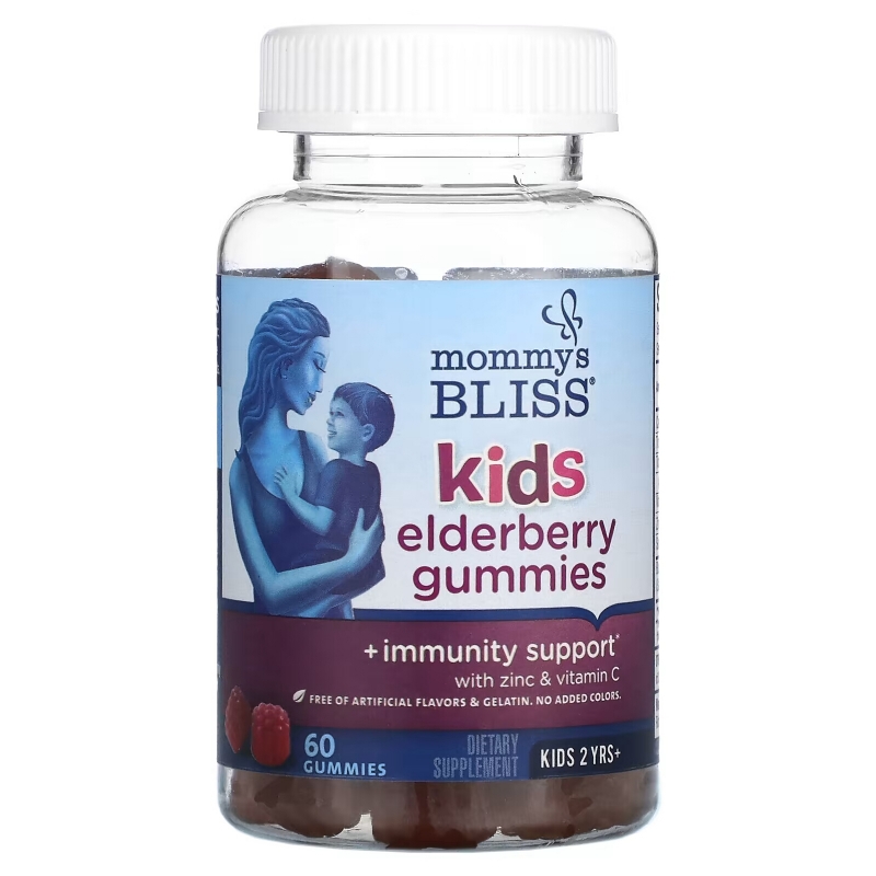 Mommy's Bliss, Kids, Elderberry Gummies + Immunity Support, 60 Gummies