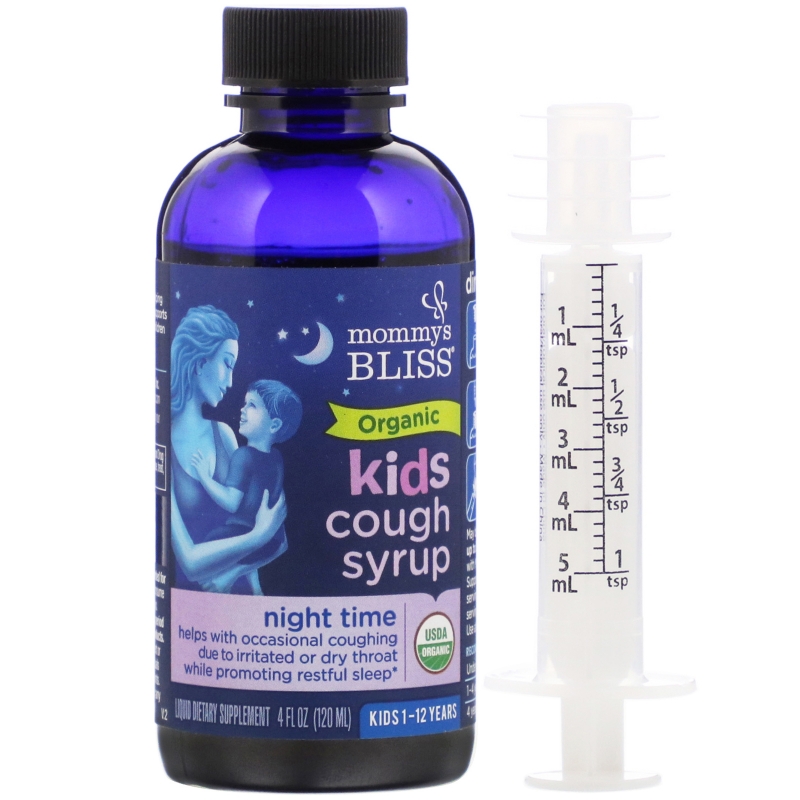 Mommy's Bliss, Kids, Organic Cough Syrup, Night Time, 4 fl oz (120 ml)