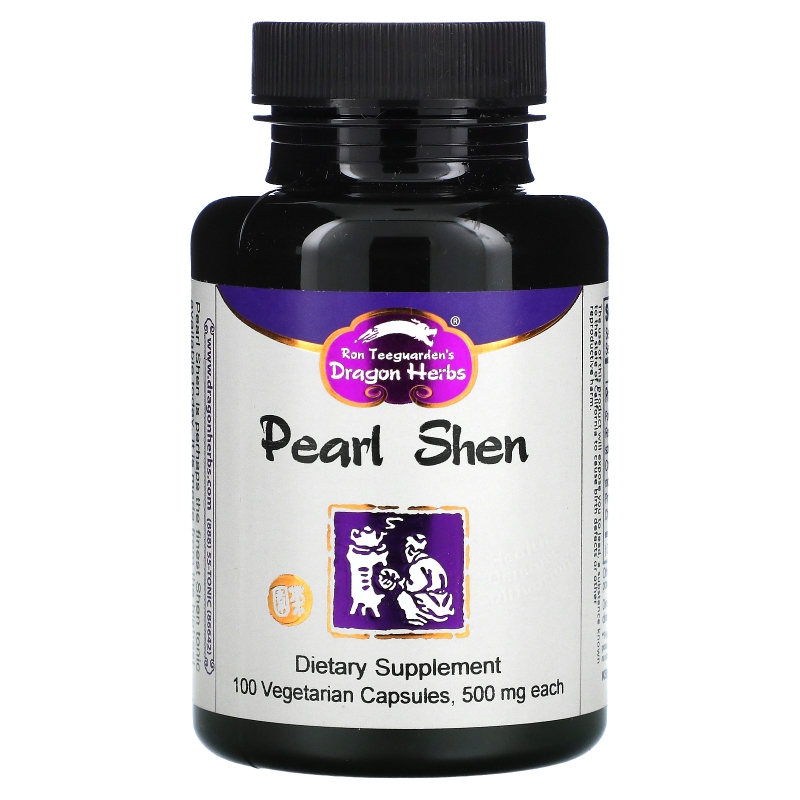 Dragon Herbs Pearl Shen 500 мг 100 растительных капсул
