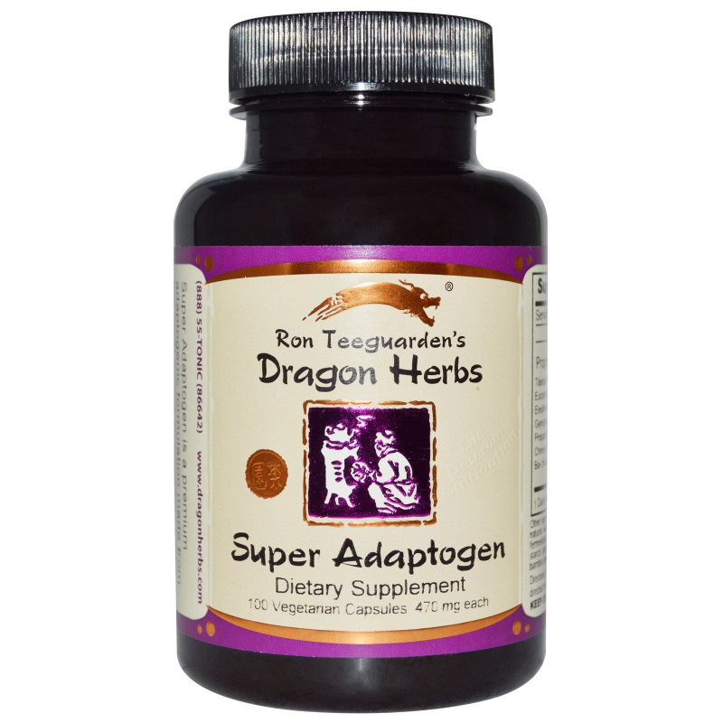 Dragon Herbs Супер адаптоген 500 мг 100 растительных капсул