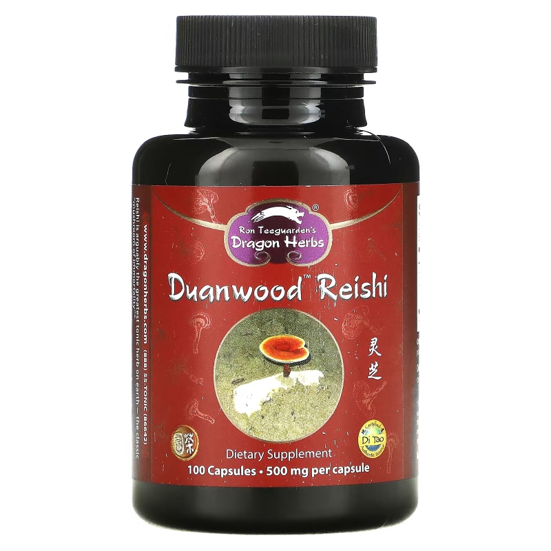 Dragon Herbs Duanwood Reishi 500 мг 100 растительных капсул