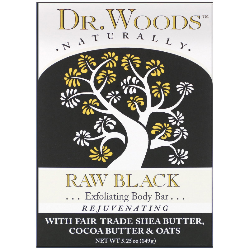 Dr. Woods Shea Butter Soap Raw Black 5.25 oz (149 g)