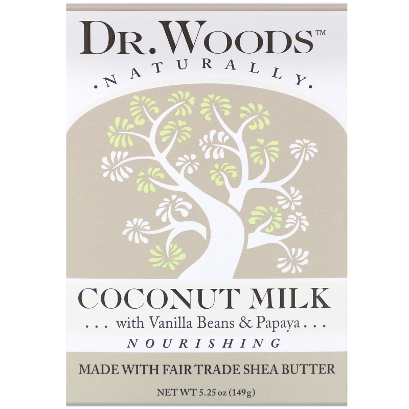 Dr. Woods Мыло на основе натурального масла ши с кокосовым молоком 525 унций (149 г)