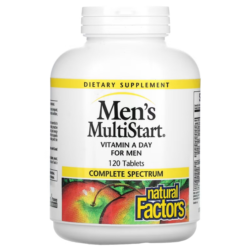 Natural Factors, Men's MultiStart, ежедневные витамины для мужчин, 120 таблеток