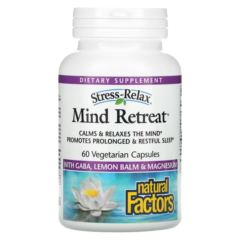 Natural Factors, Stress-Relax, Mind Retreat, 60 Vegetarian Capsules