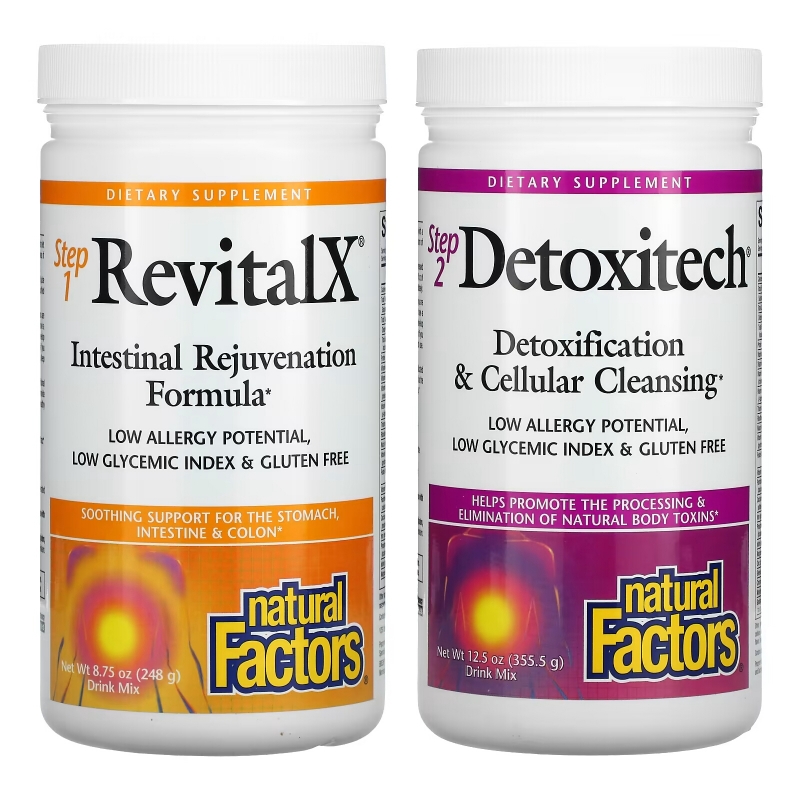 Natural Factors, Питательное очищение за 7 дней с RevitalX и Detoxitech, 603,5 г (1,33 фунта)