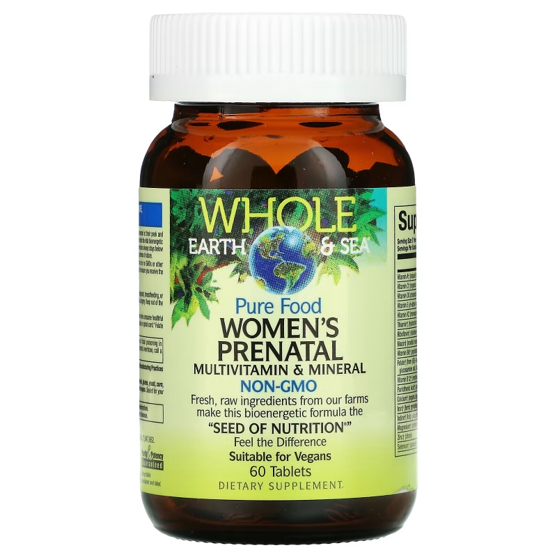 Natural Factors, Whole Earth & Sea, Women's Prenatal Multivitamin & Mineral, 60 Tablets