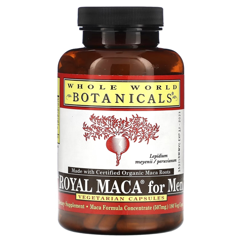 Whole World Botanicals Royal Maca for Men 500 mg 180 Gelatinized Veggie Caps