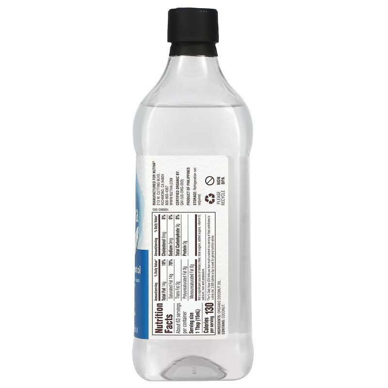 Nutiva, Organic Liquid Coconut Oil, 32 fl oz (946 ml)