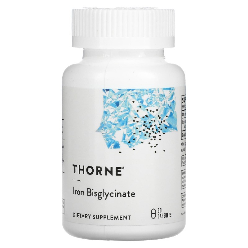 Thorne Research Бисглицинат железа 60 растительных капсул
