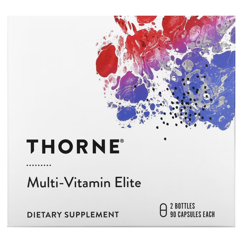 Thorne, Multi-Vitamin Elite, мультивитамины для приема утром и вечером, 2 флакона, по 90 капсул